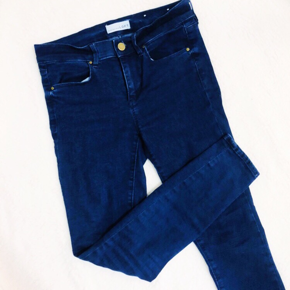 LOFT Blue Denim Skinny Jean - Ankle Length